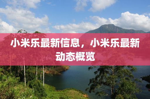 小米乐最新信息，小米乐最新动态概览中山市多米克自动化设备有限公司